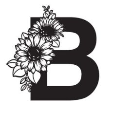 B Sunflower Letter