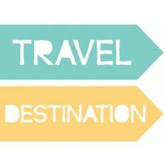 travel and destination word arrows