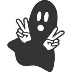 Ghost with Peace Fingers