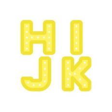 Marquee Alphabet H I J K