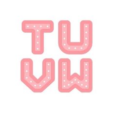 Marquee Alphabet T U V W