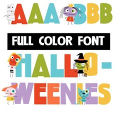Halloweenies Color Font
