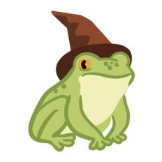 Frog in Witch and Wizard Hat