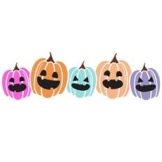 Colored Jack O Lantern Pumpkins