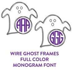 wire ghost frames full color monogram font