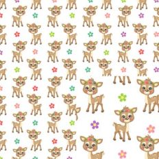 Spring Deer Background / Pattern / Paper