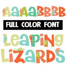 Leaping Lizards Color Font
