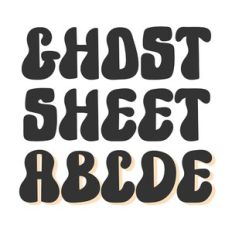 BFC Ghost Sheet Spooky Retro Halloween Font