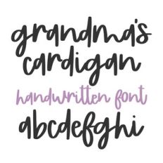 BFC Grandma's Cardigan Brush Handwriting Font
