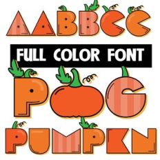Pog Pumpkin Color Font