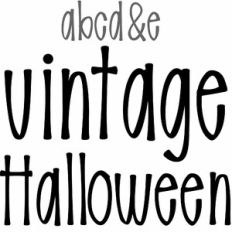 vintage halloween print font
