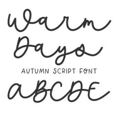 BFC Warm Days Autumn Farmhouse Script Font