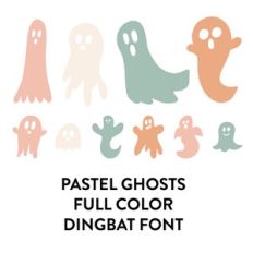 ghosts full color dingbat font