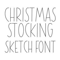 BFC Christmas Stocking Farmhouse Sketch Font