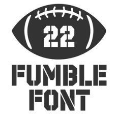 BFC Fumble Football Stencil Font
