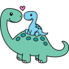 Dinosaur and baby dinosaur