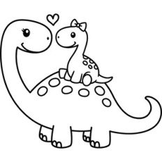 Dinosaur and baby dinosaur