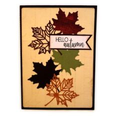 Card Kit Maple Leaves Cascade A7 Print Cut