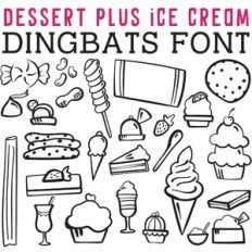 Dessert Plus Ice Cream Dingbats