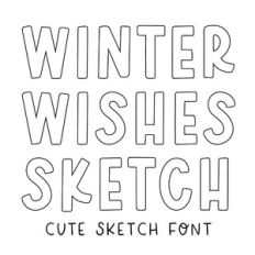 BFC Winter Wishes Block Sketch Font