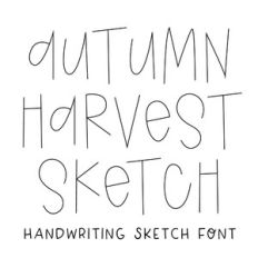 BFC Autumn Harvest Handwriting Sketch Font