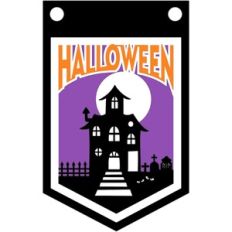 halloween haunted house banner