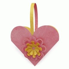 3-d samantha walker flower heart hanging basket