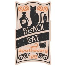 black cat apothecary printable halloween label