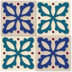 hollowed oak leaf and berries quilt block