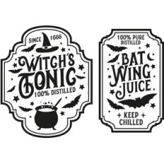 Halloween Bottle Labels