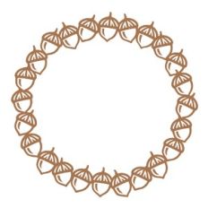 Acorn round autumn frame