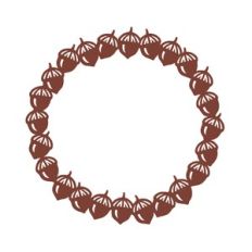 Fall nuts round monogram frame
