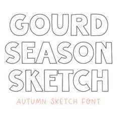 BFC Gourd Season Block Autumn Sketch Font