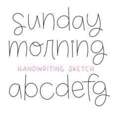 BFC Sunday Morning Handwriting Sketch Font
