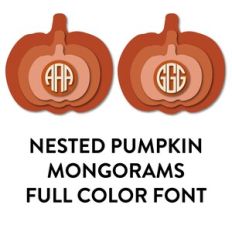 nested pumpkin monograms full color font