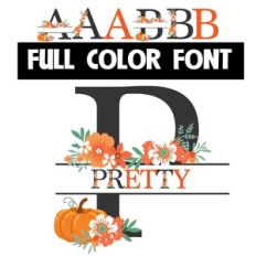 Pretty With Pumpkins Color Font