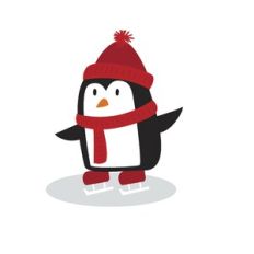 Christmas Penguin Skating