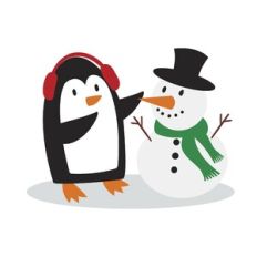 Christmas Penguin Snowman