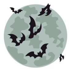 Moon with Bats