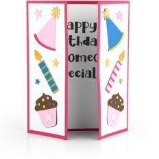 Gatefold Card Birthday Icons
