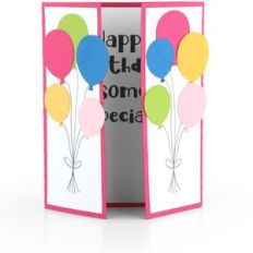 Gatefold Card Birthday Balloons