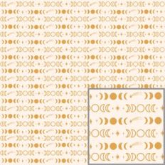 Moon Phases Printbale Pattern Background