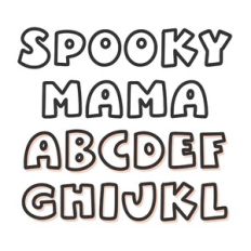 BFC Spooky Mama Halloween Block Outline Font
