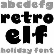 retro elf holiday font