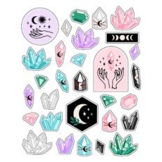 Crystal and Gems Stickers