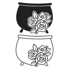 Floral Witch Cauldron