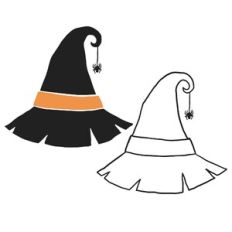 Halloween Witch Hat with Spider