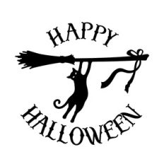 Happy Halloween With Black Cat