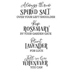 Salt, Rosemary, Lavender, Love - Always throw split salt over your sho