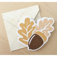 acorn autumn card and envelope